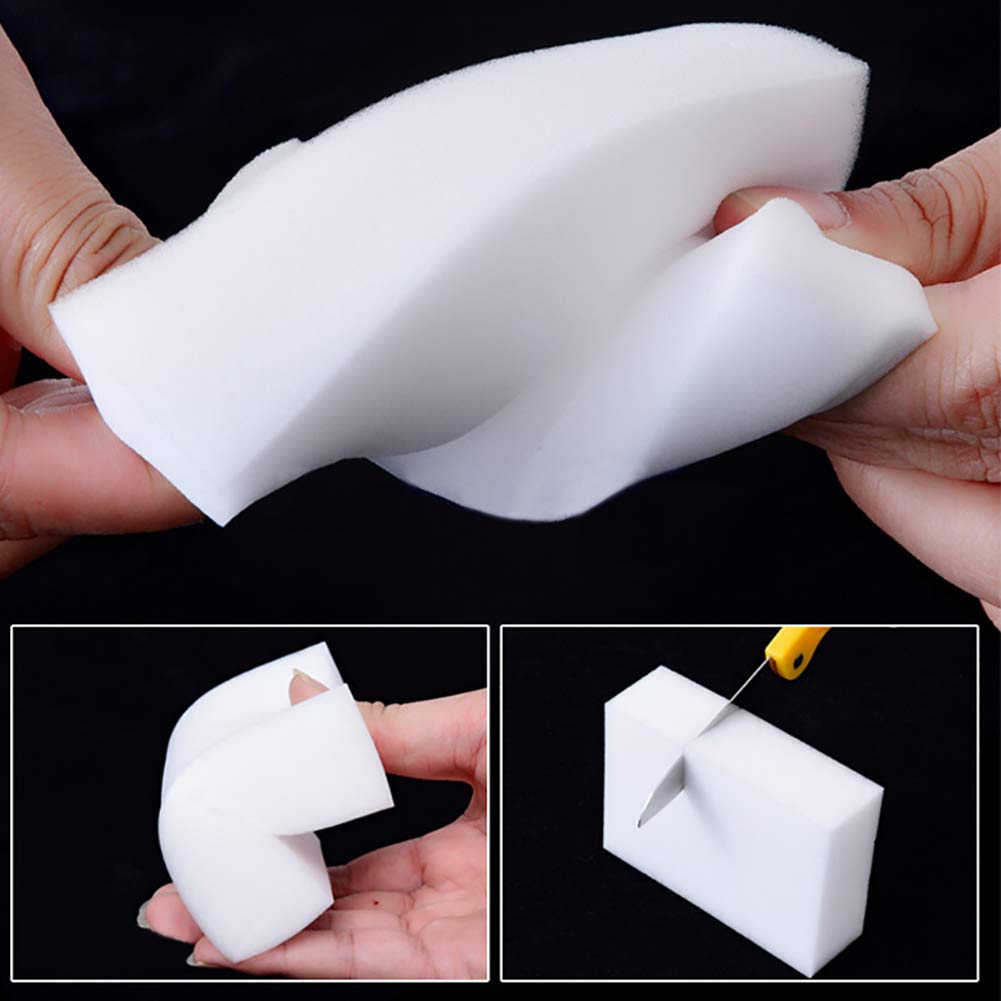 100 Pack Magic Sponge Eraser Extra Thick and Long Lasting Melamine Cleaning Sponges in Bulk (100 Count)