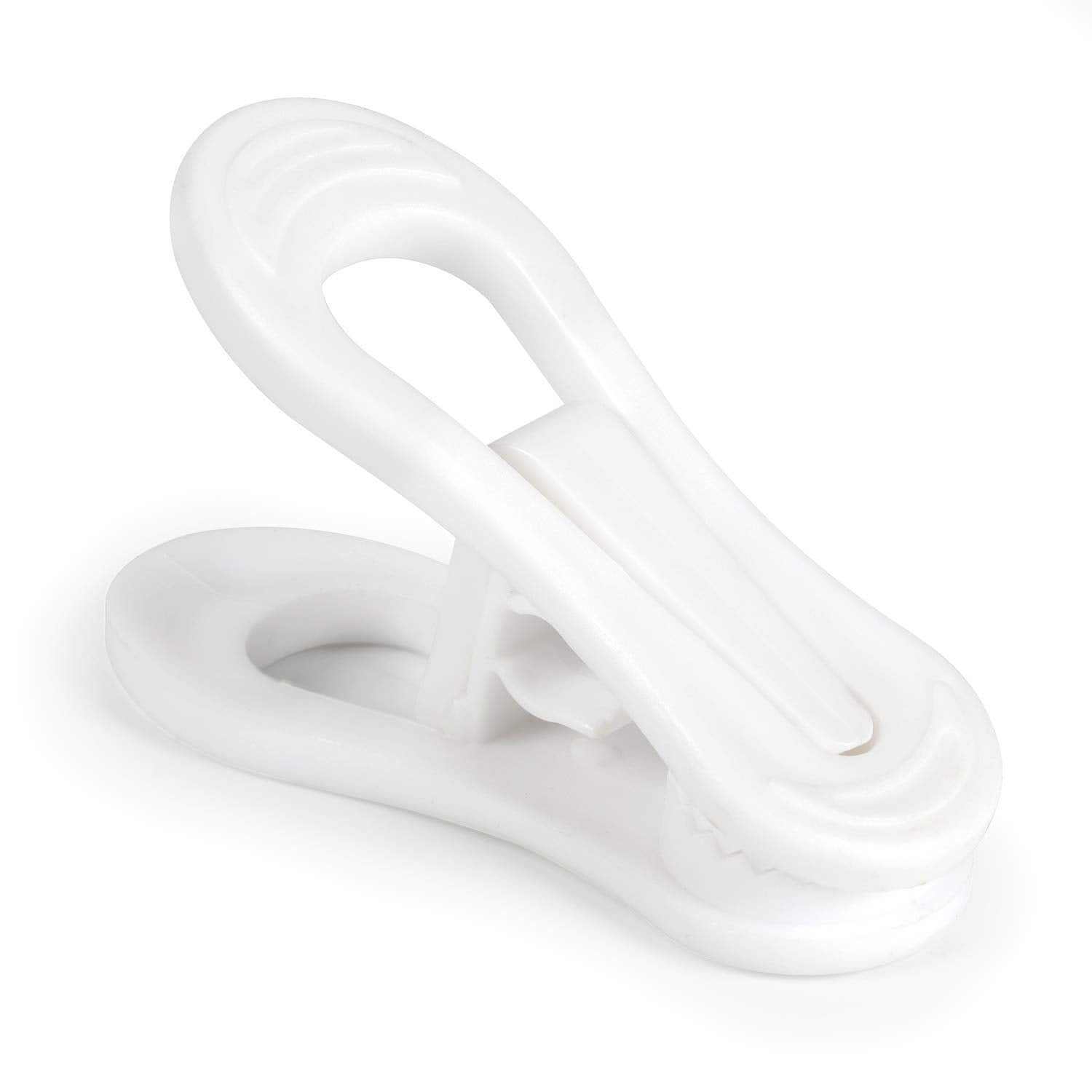 White Plastic Hanger Clips (24 Count)
