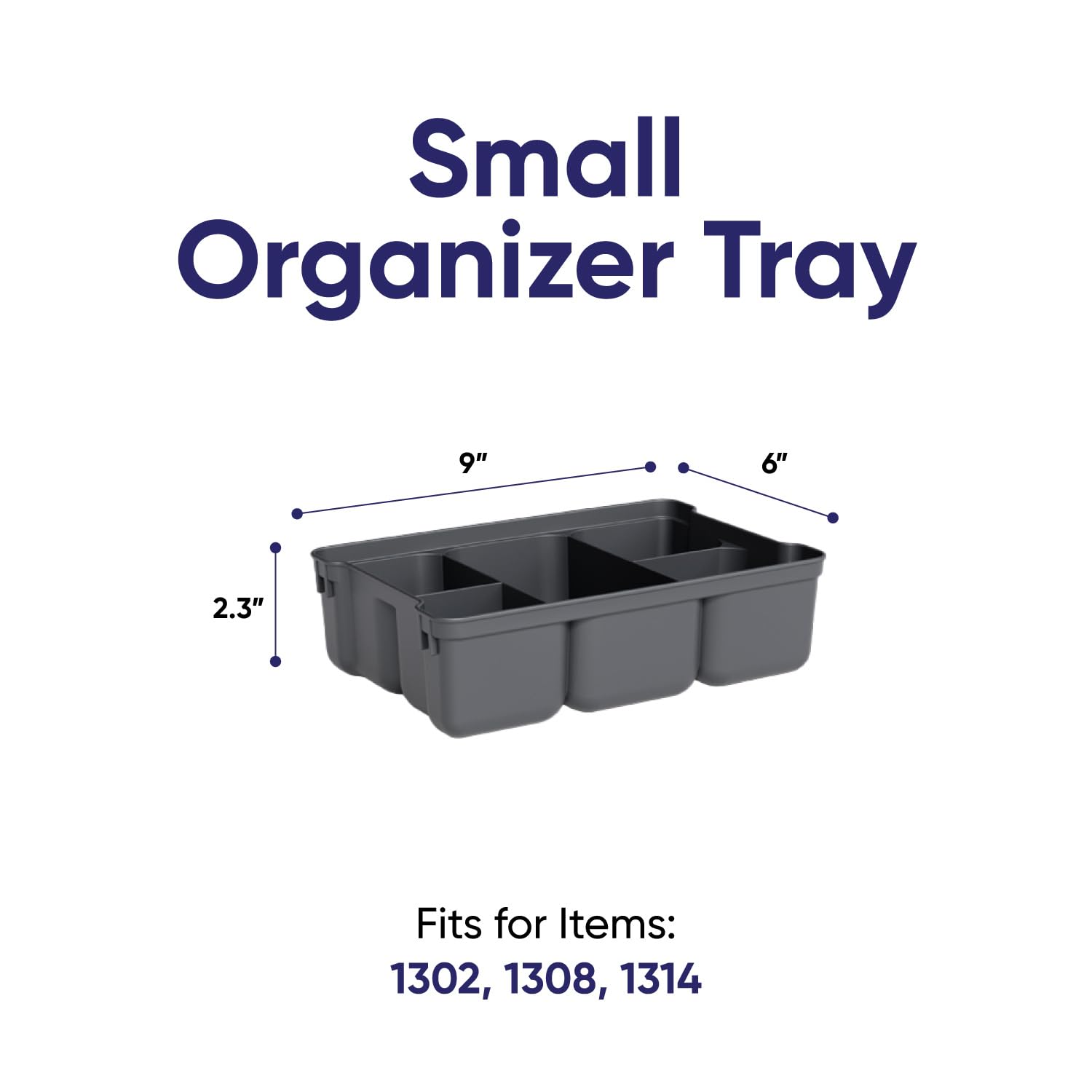 Small Storage Container Organizing Tray for Superio Bin or Drawer Plastic Organize Sewing (3 Count)