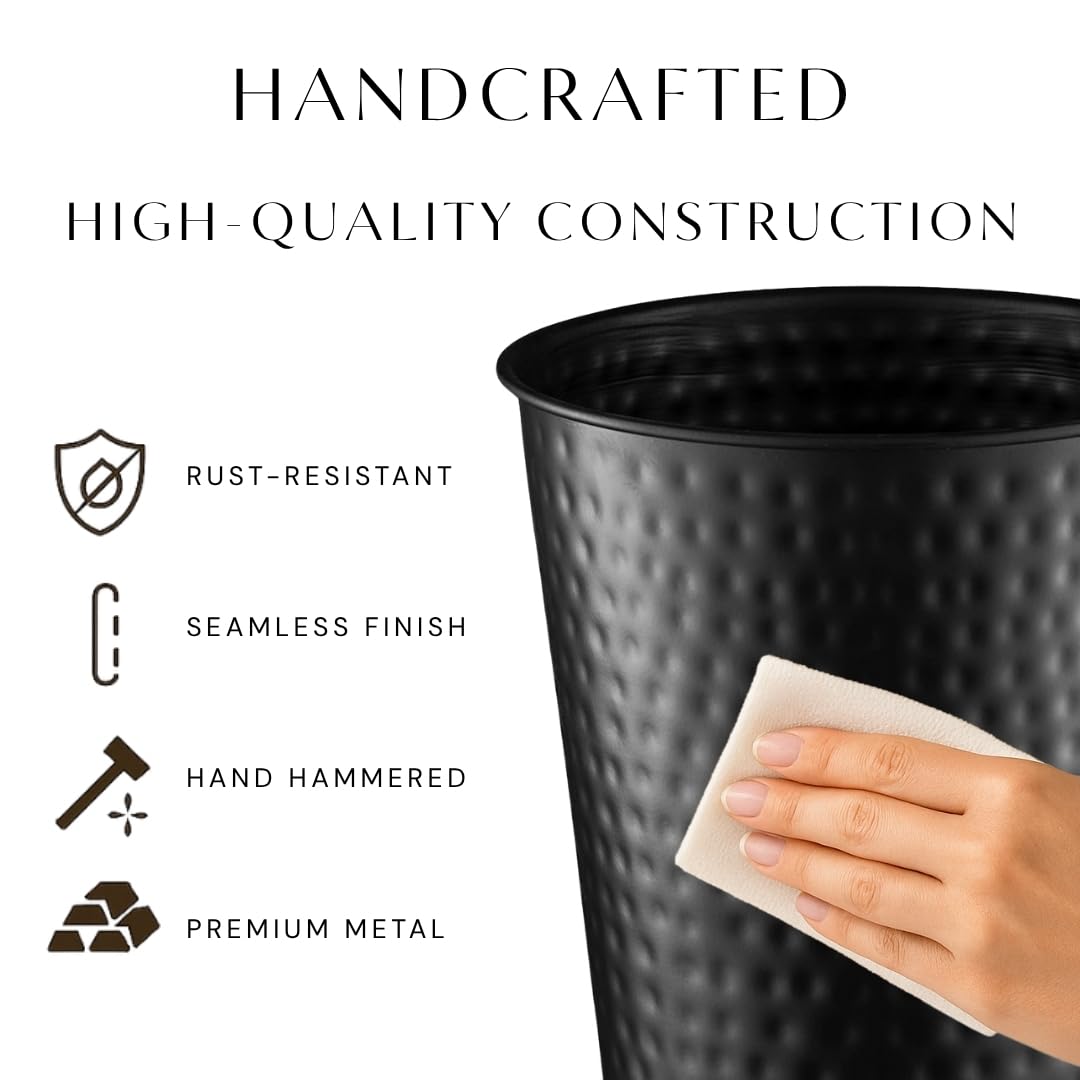Metal Bathroom Trash Can