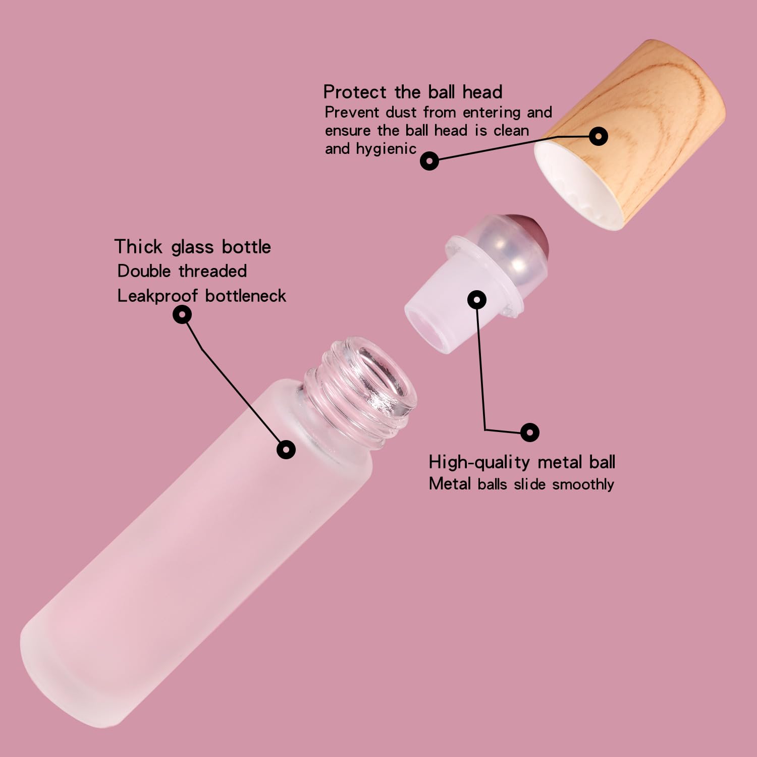 12 Pack Essential Oil Roller Bottles (12 Count)