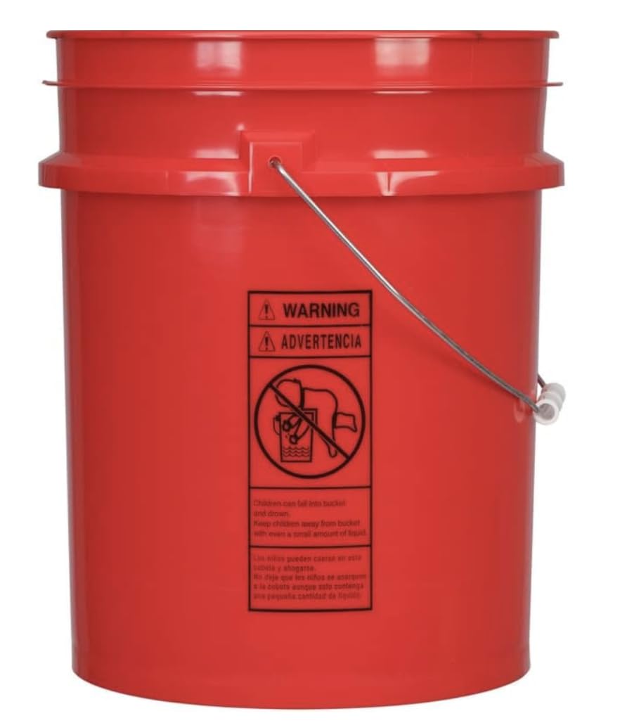 5 Gallon Premium HPDE Plastic Bucket (2 Count)