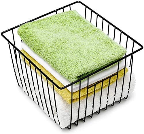 Wire Metal Basket Bin Storage Baskets Modern Farmhouse Food (3 Count)
