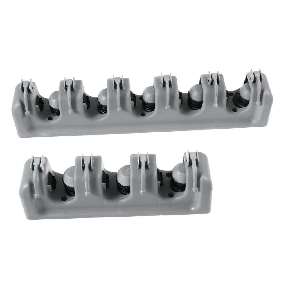 Umbrella Clip Mop Broom Holder Wall Mount Storage Rack 3 Ball Slots 4 Hooks Anti