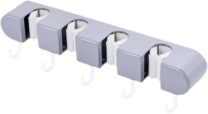 Mop and Broom Storage Rack, Space Saving Broom Hanger for Closet, Garage Organizer Storage, Basement Tool