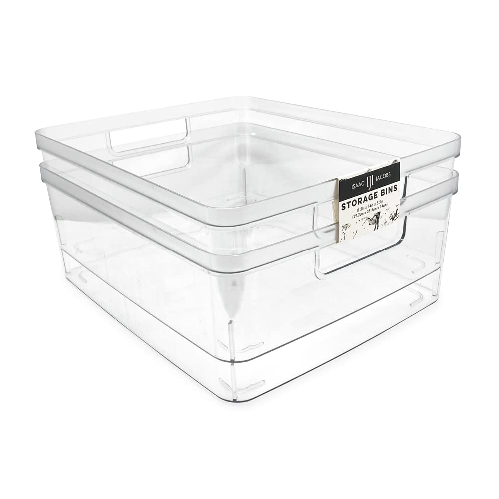 2 Pack Large Clear Storage Bins (2 Count)