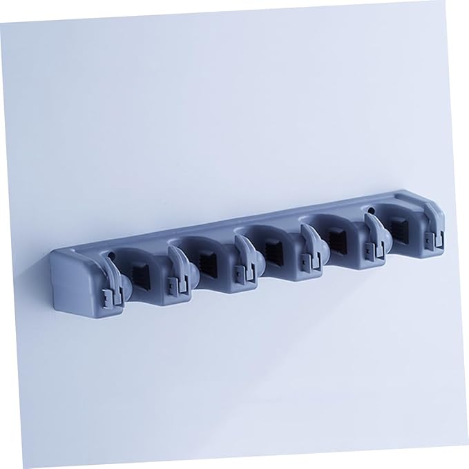 Mobestech 2pcs Slot Hook Wall Mounted Broom Mop Holder Organizer Storage Rack over Door Tool Rack for Home