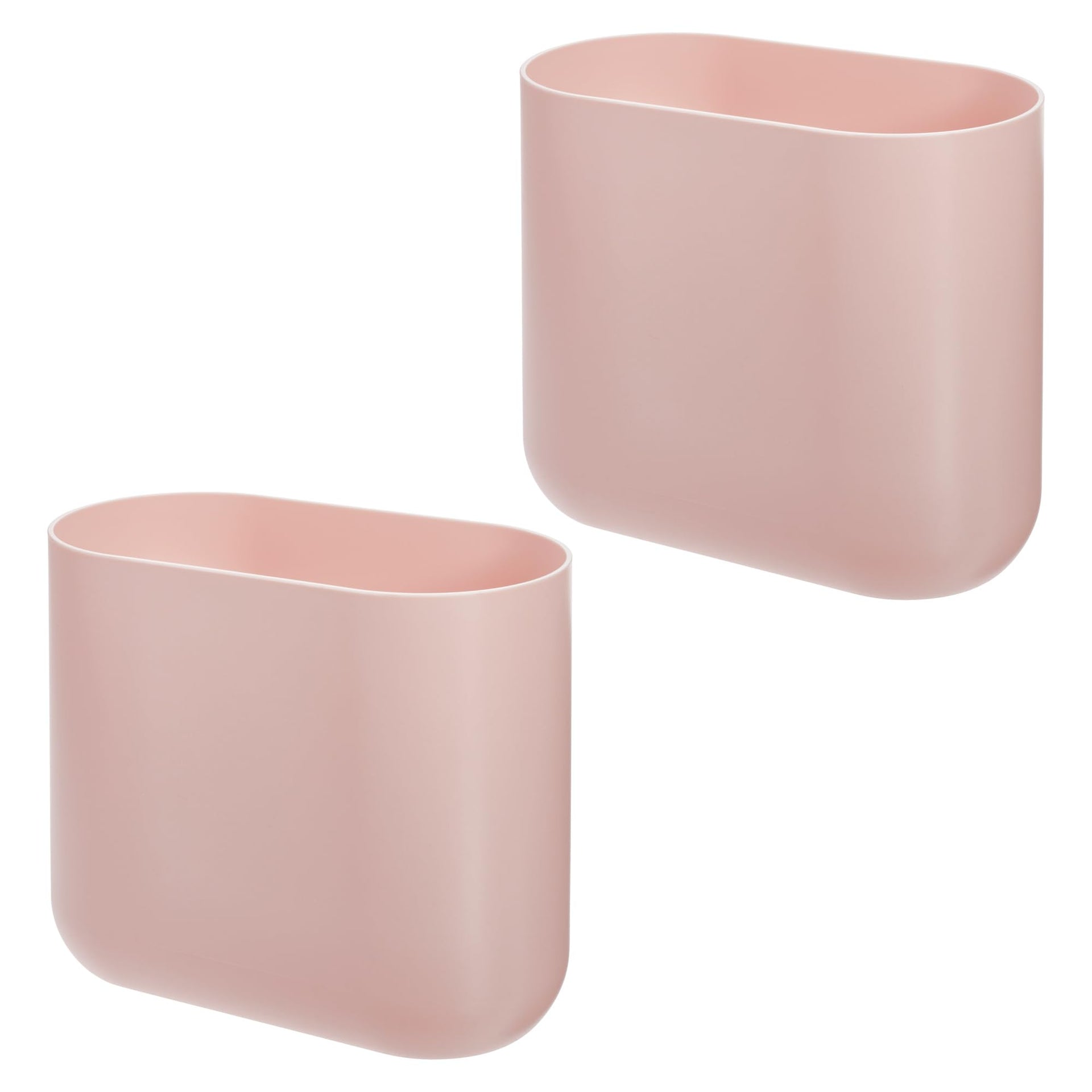 Small Slim Plastic Bathroom Trash Can (2 Count)