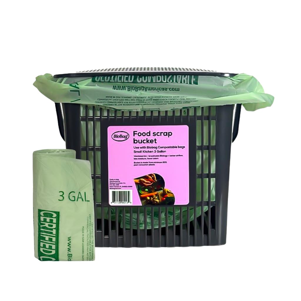 Countertop Kitchen Compost Bin & 25 Count 3