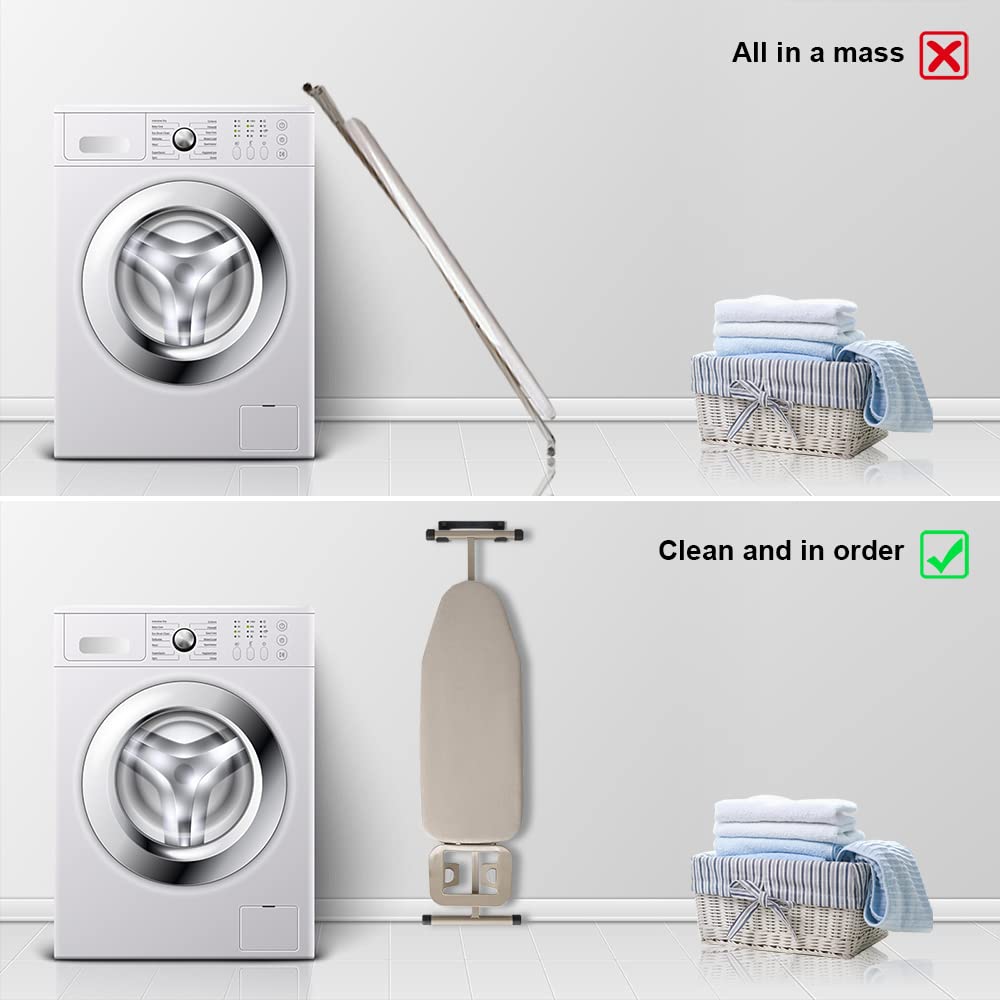 Ironing Board Hanger Wall Mount Ironing Board Holder Organizer Wall Rack for Laundry Rooms Storage Rack Hanging Shelf Hanger