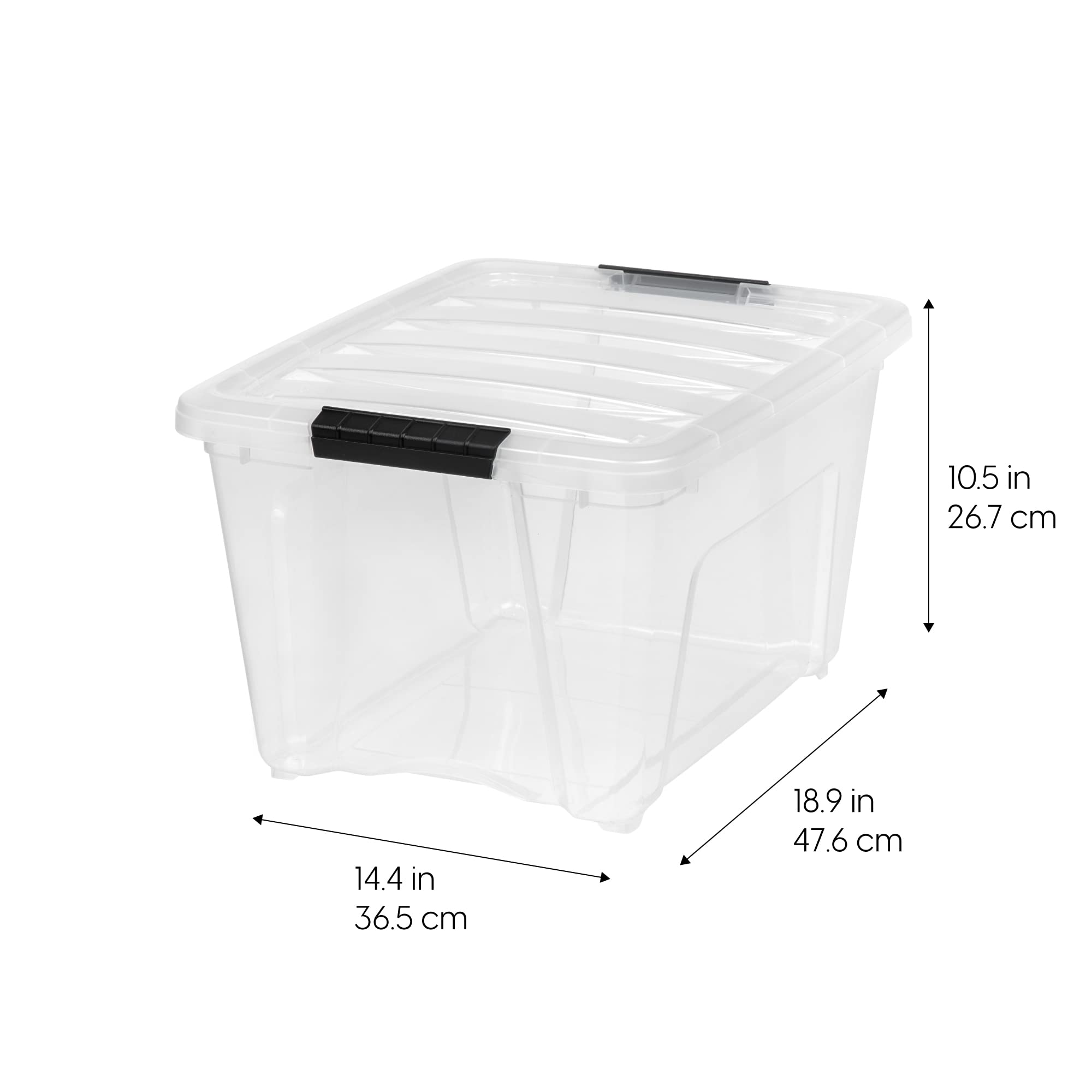 4 Pack 32 Quart Storage Bins with Lids (4 Count)
