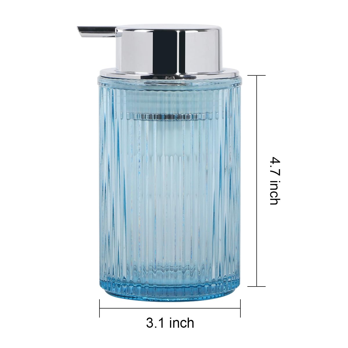 Foaming Soap Dispenser Bathroom Blue Glass Foam Hand Soap Dispenser
