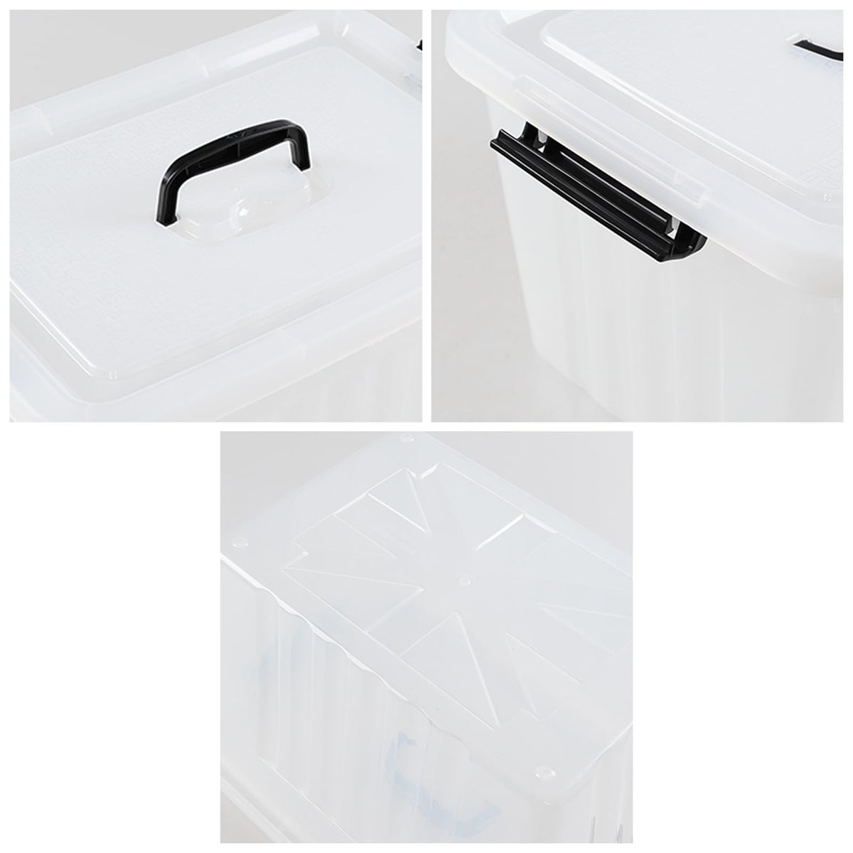 4 Pack Clear Plastic Latching Box (4 Count)
