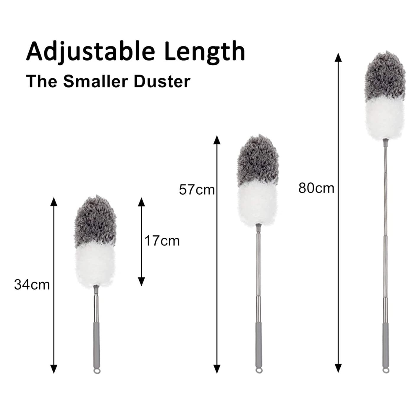 Microfiber Feather Duster with Extendable Pole and Bendable Head