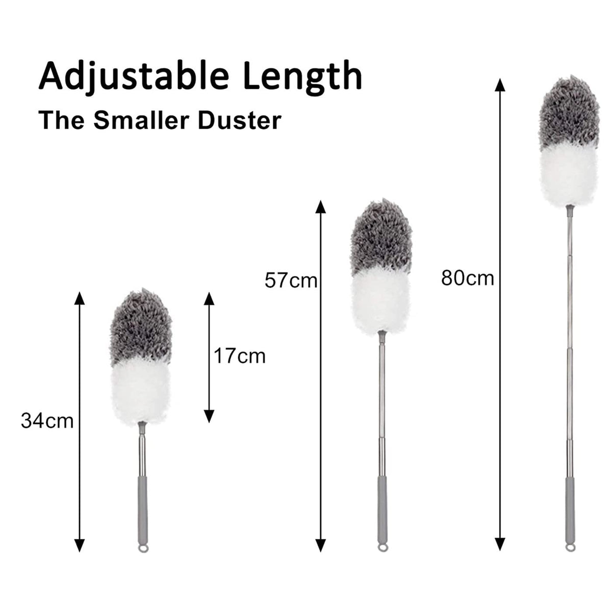 Microfiber Feather Duster with Extendable Pole and Bendable Head