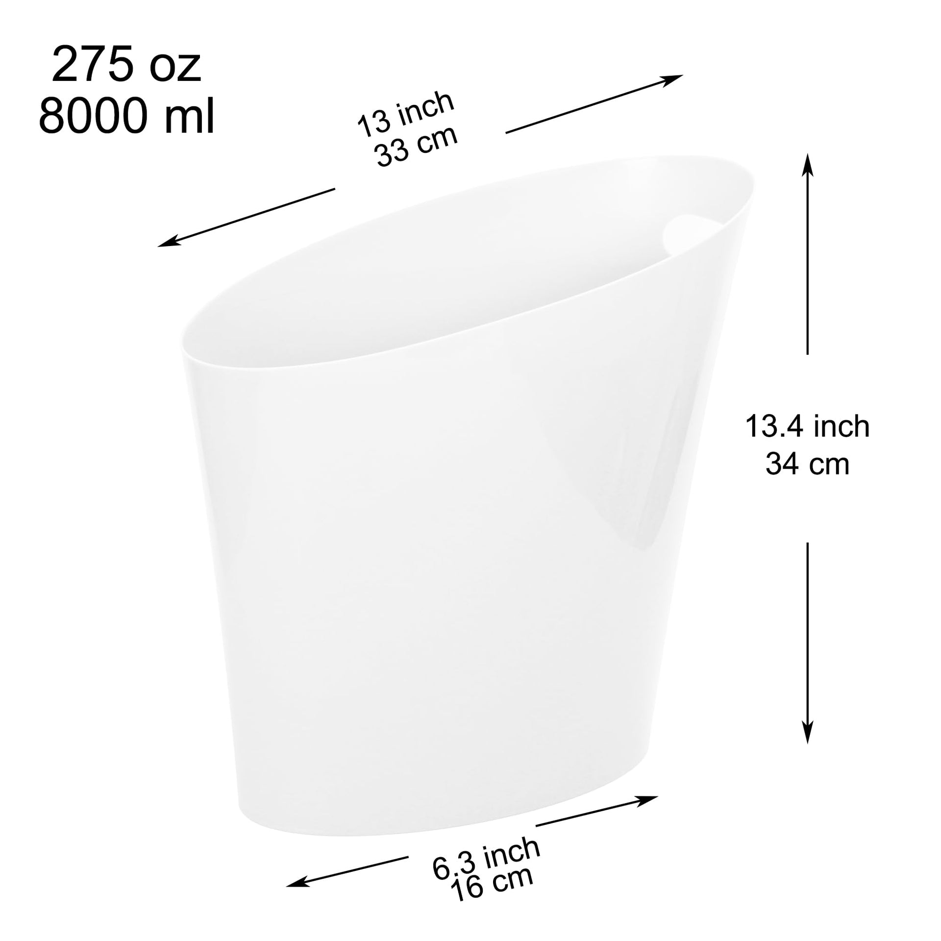 2 Gallon Slim Trash Can (2 Count)