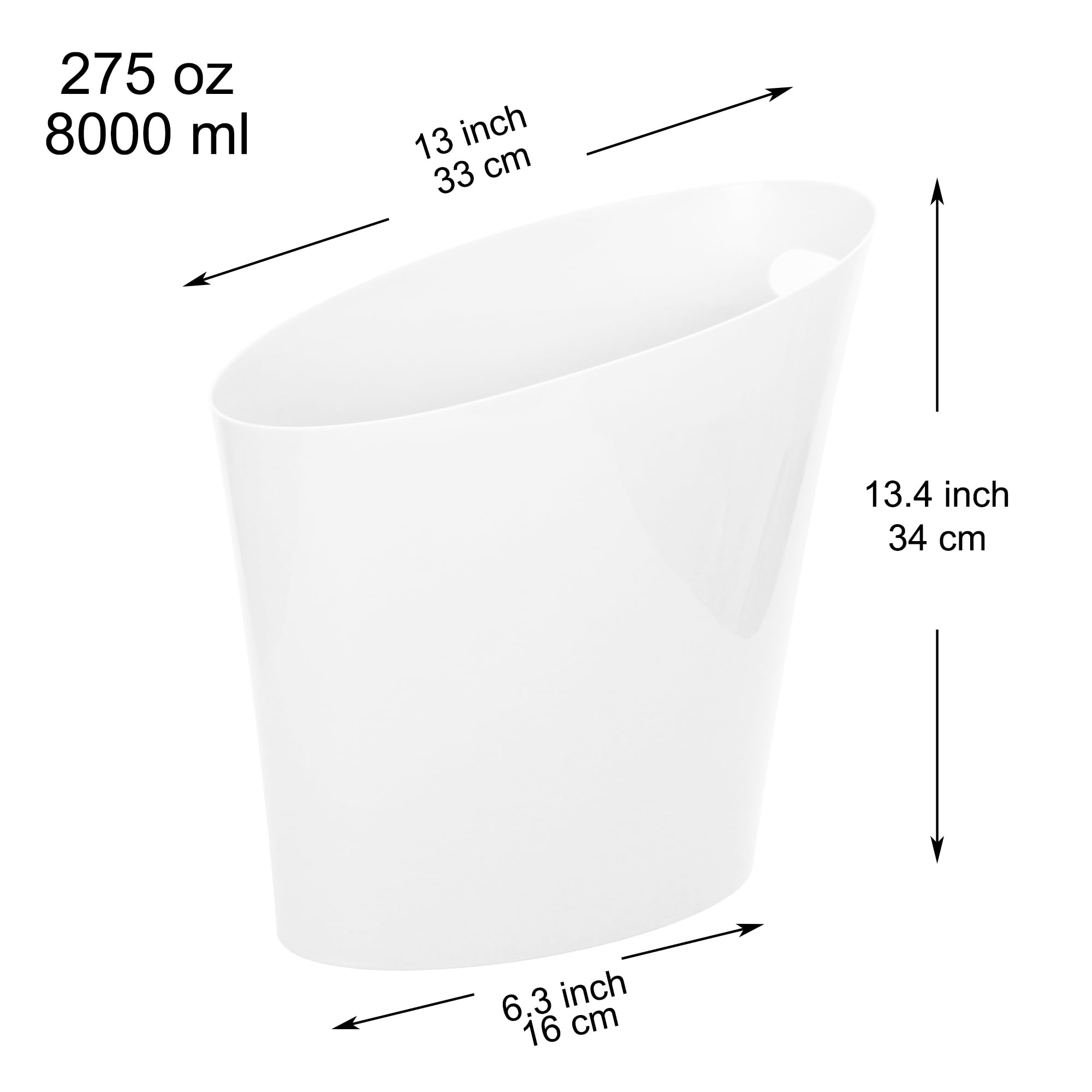 2 Gallon Slim Trash Can (2 Count)