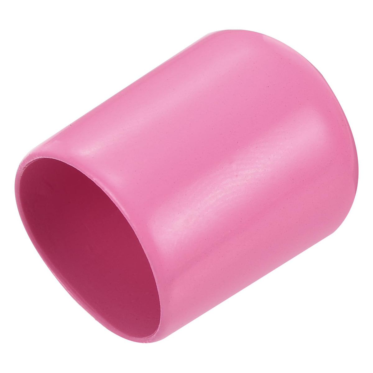 20pcs Rubber End Caps 17mm ID Vinyl PVC Round Tube Bolt Cap Cover Screw Thread Protectors Pink
