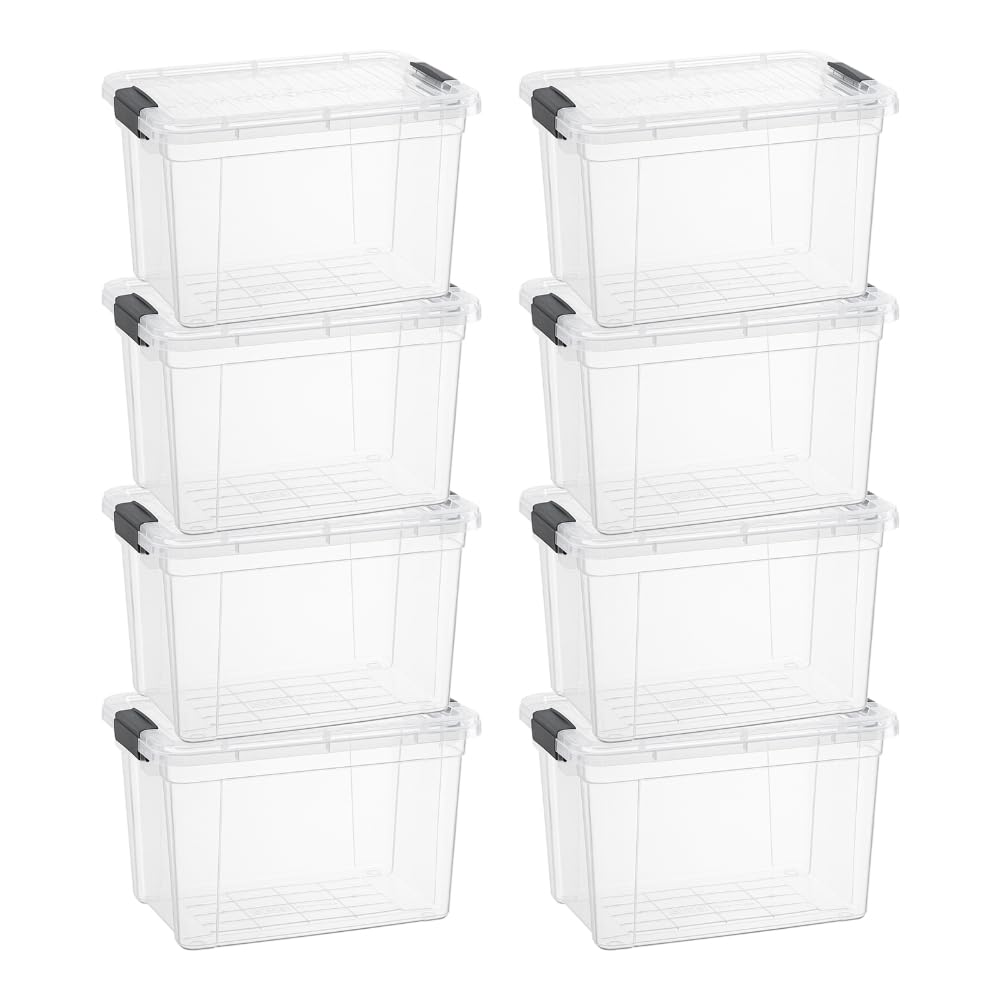 2.5 Quart Clear Plastic Storage Boxes with Lids