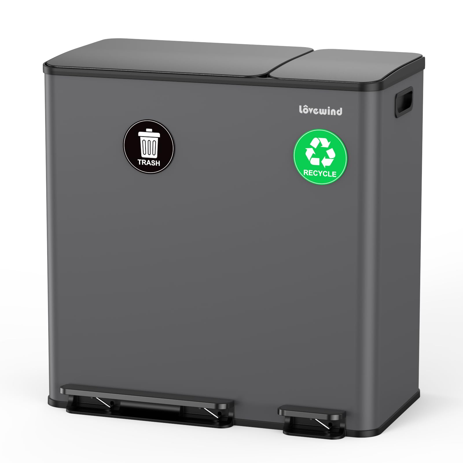 Dual Trash and Recycling Bins for Kitchen