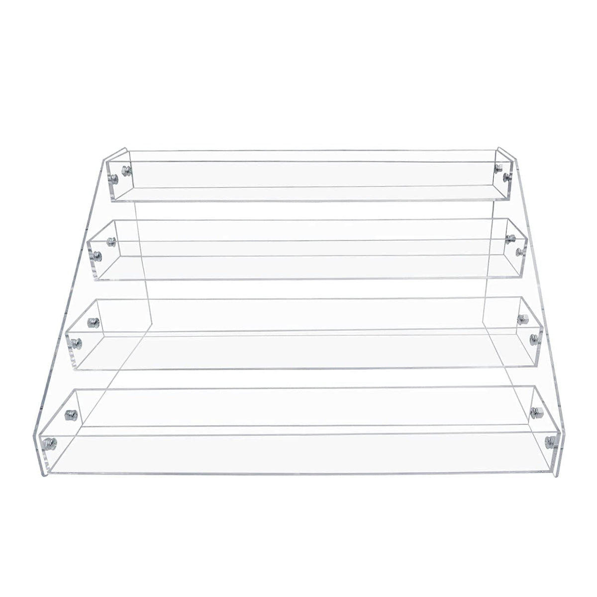 4 Tier Clear Acrylic Spice Rack Organizer for Cabinet Countertop