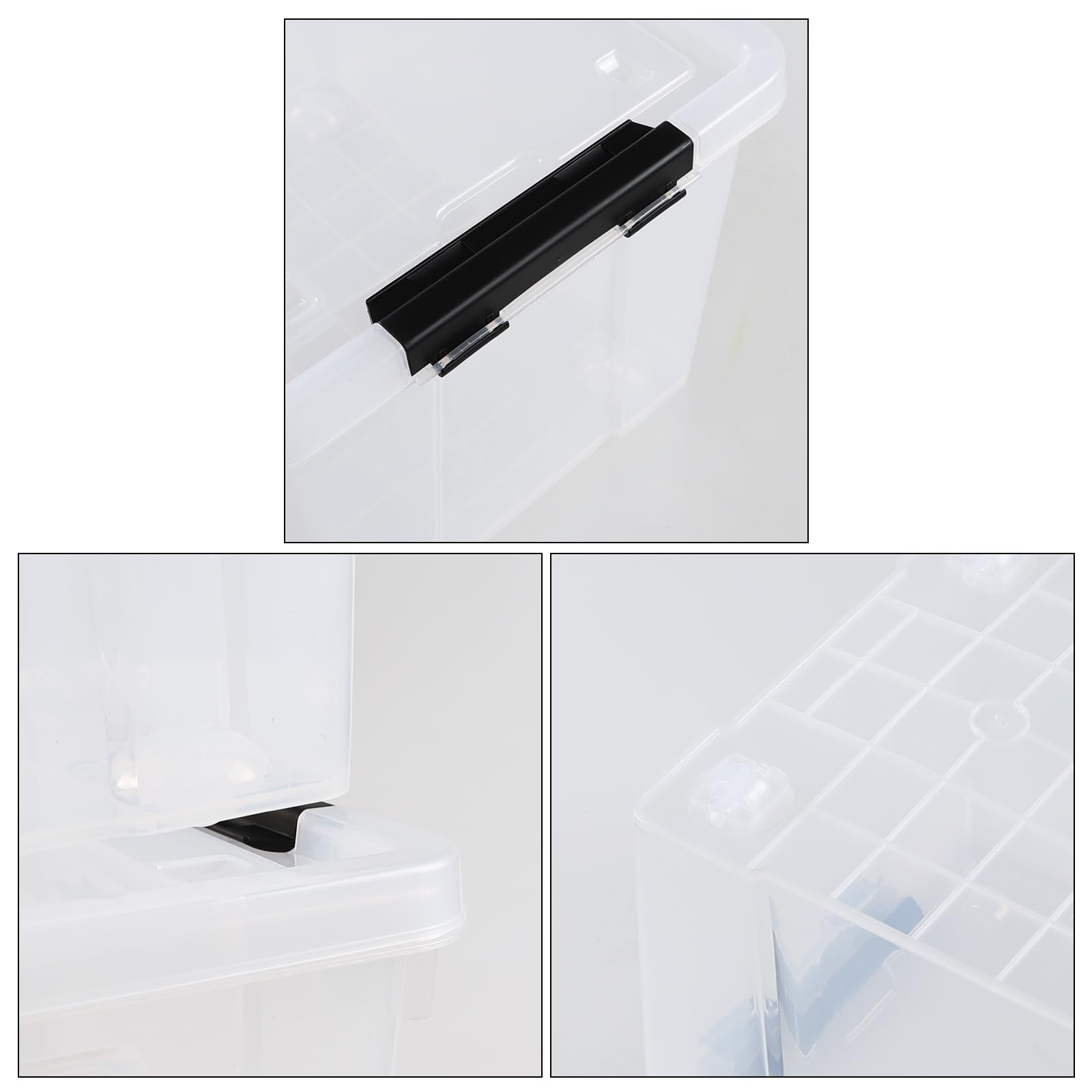 50 Quart Large Clear Plastic Storage Boxes Bin with Lid (4 Count)