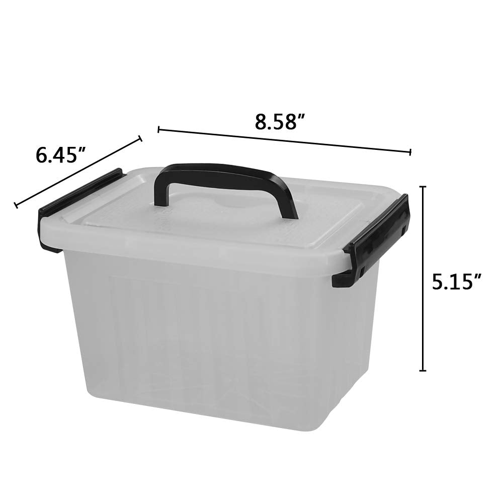 3 Quart 6 Pack Clear Plastic Storage Boxes (6 Count)