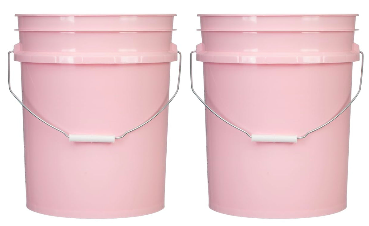 5 Gallon Premium HPDE Plastic Bucket (2 Count)