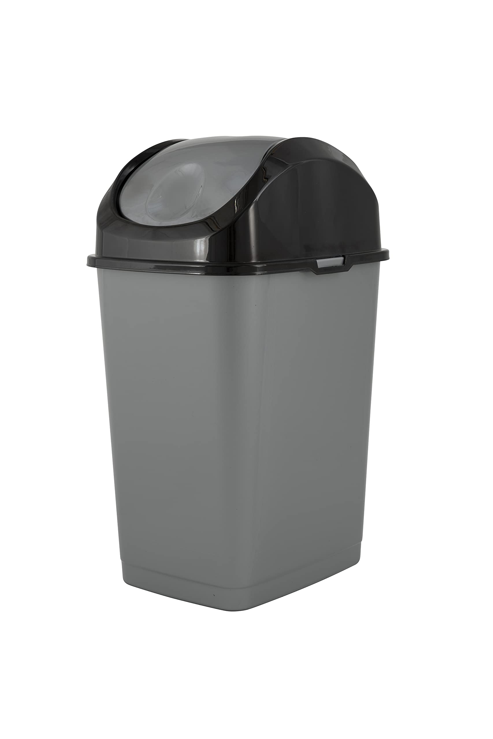 Mini Plastic Trash Can with Swing Top Lid 1.25 Gallon Compact Small Waste Bin Portable Garbage Can for Countertop