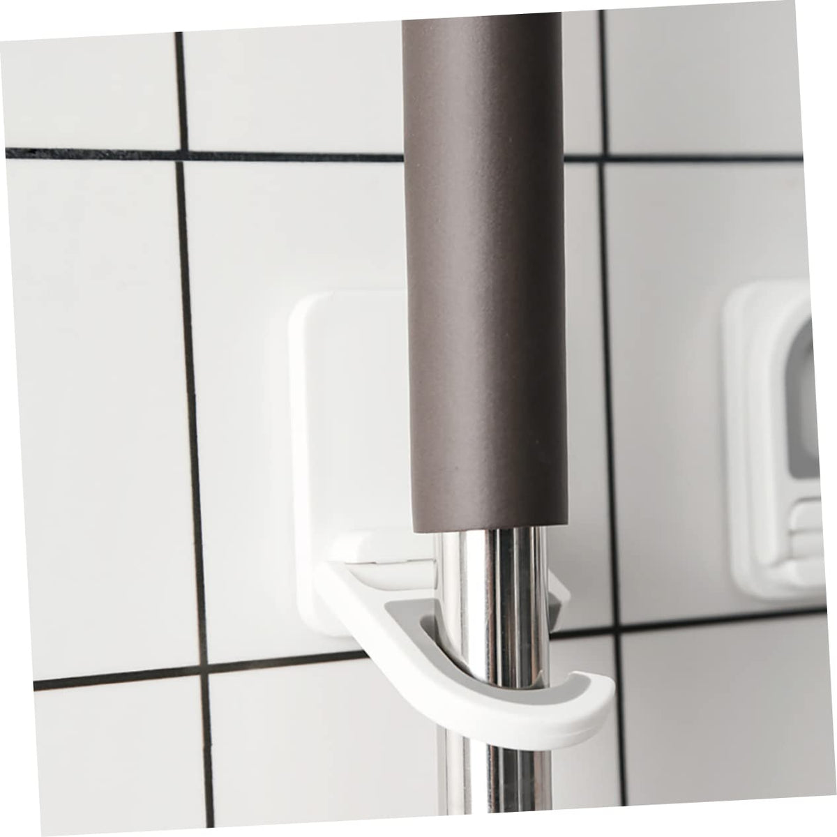 3pcs Punch Broom Mop Holder Wall Mount Hooks Multifunctional Mop Organizer for Umbrellas and Cleaning Tools Home Kitchen Garage Storage