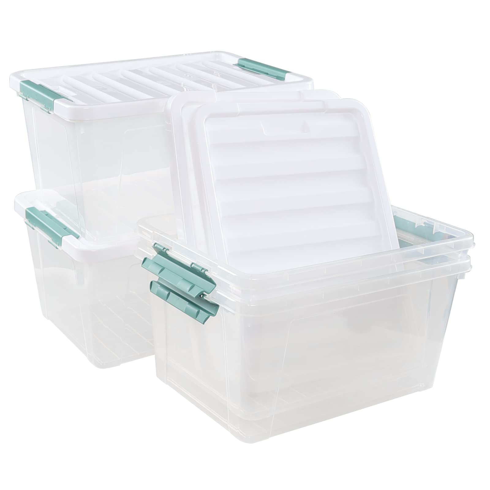 35 L Clear Large Storage Box (4 Count)