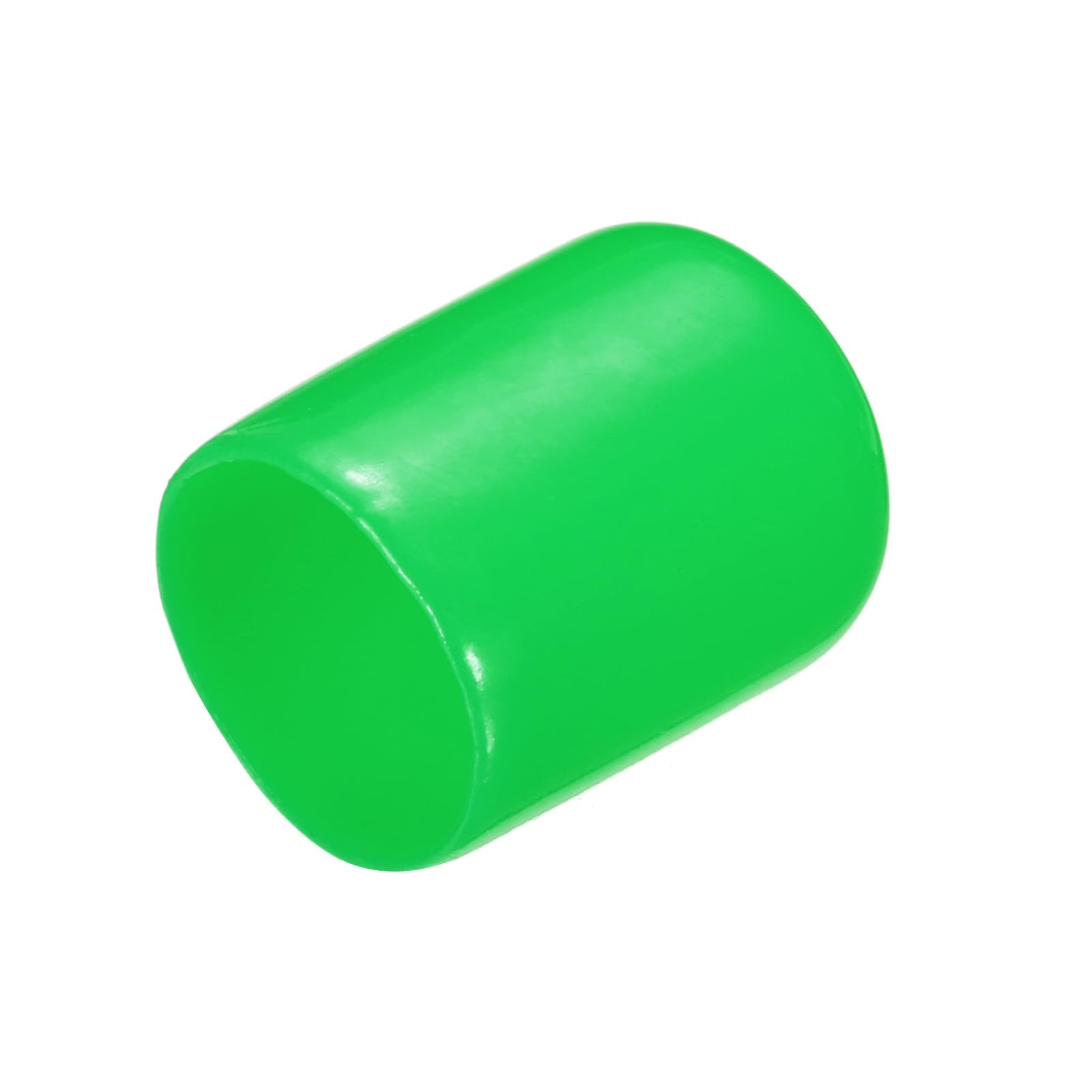 20pcs Rubber End Caps 15mm ID Vinyl PVC Round Tube Bolt Cap Cover Screw Thread Protectors Green