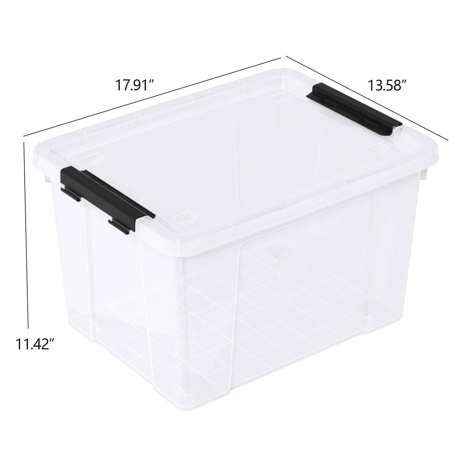 4 Pack 35 Qt Latching Storage Box with Wheels (4 Count)