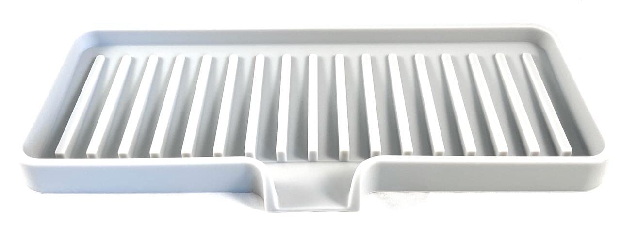 Silicone Soap Dish Tray and Sponge Holder with Drain Chute