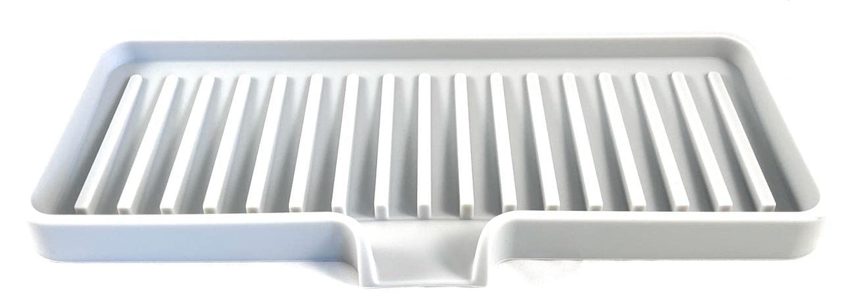 Silicone Soap Dish Tray and Sponge Holder with Drain Chute