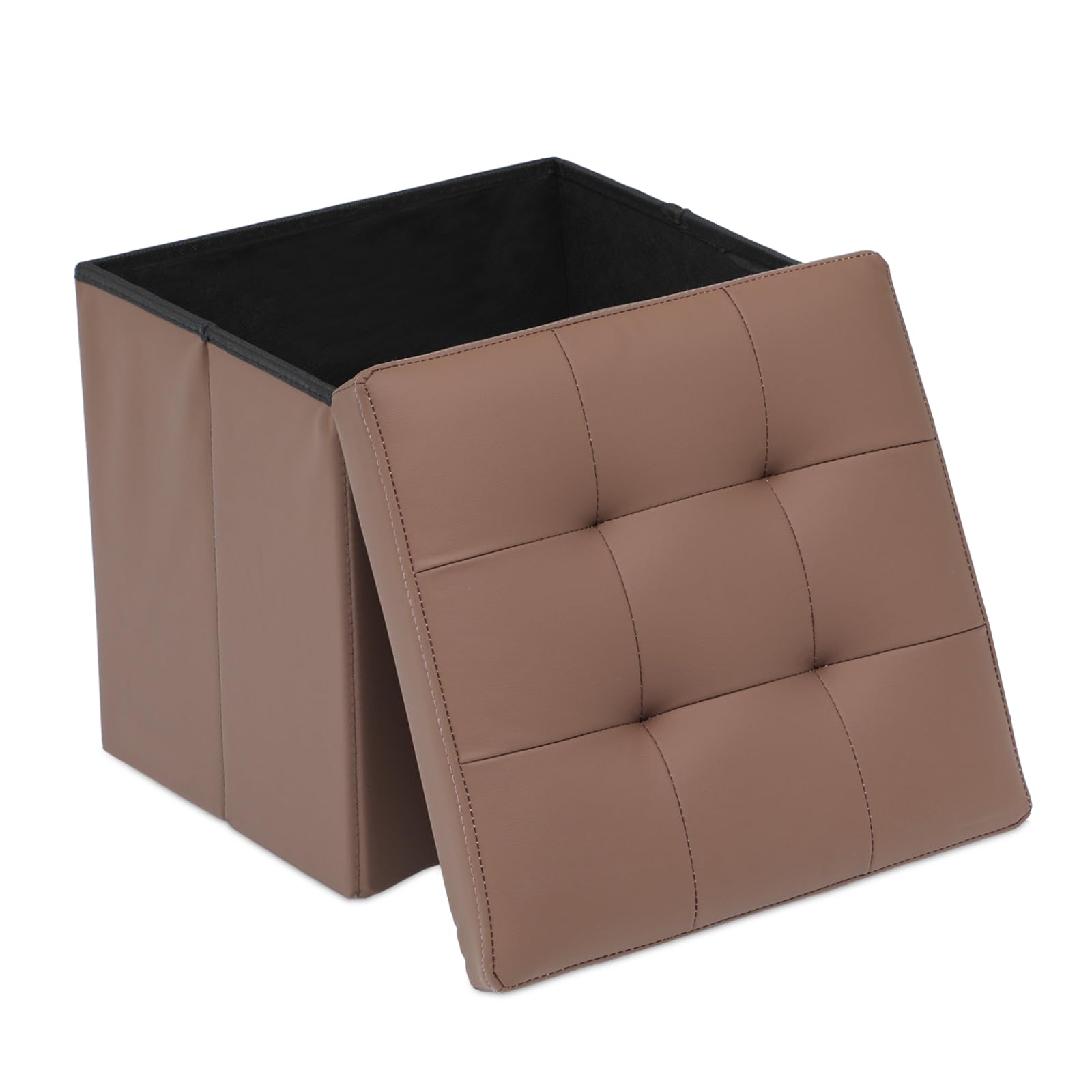 15" Storage Ottoman Bench Folding Bench with 40L Hidden Storage