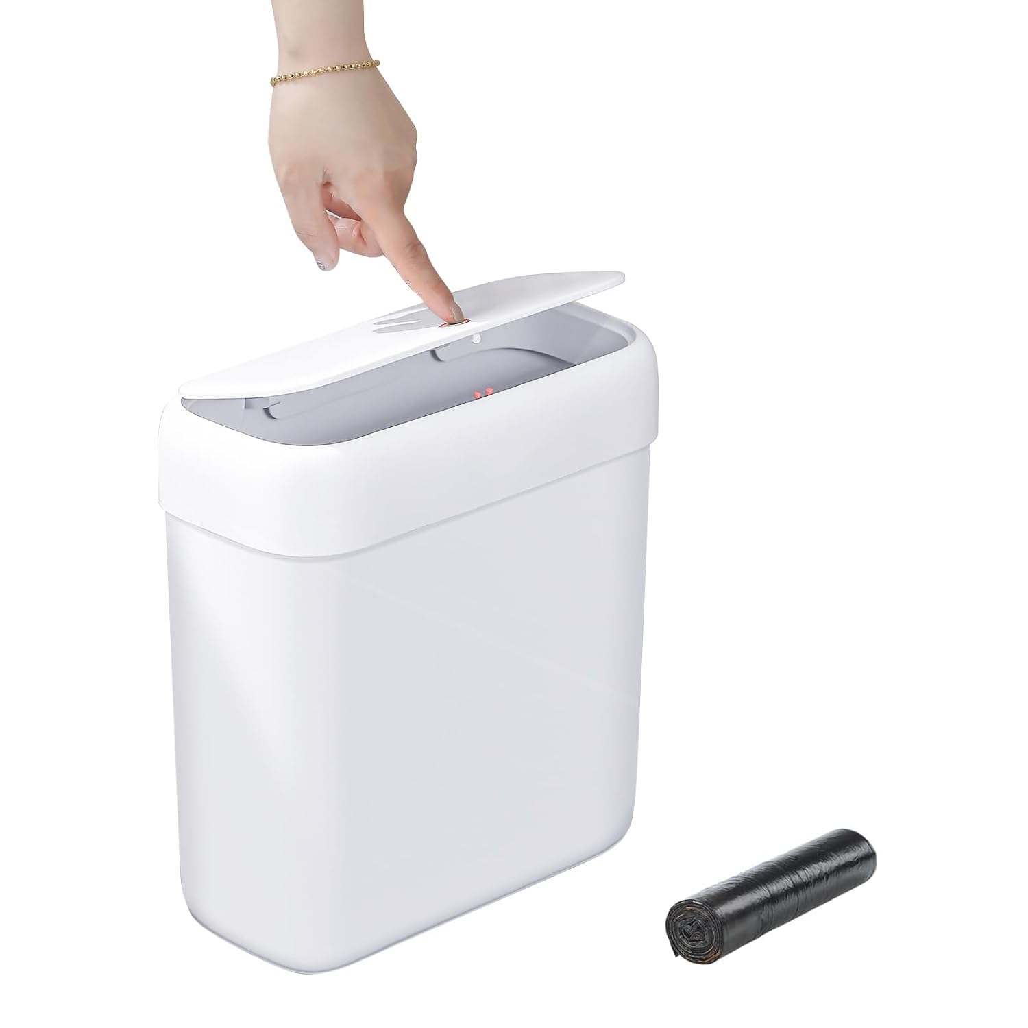 Bathroom Small Trash Can with Lid