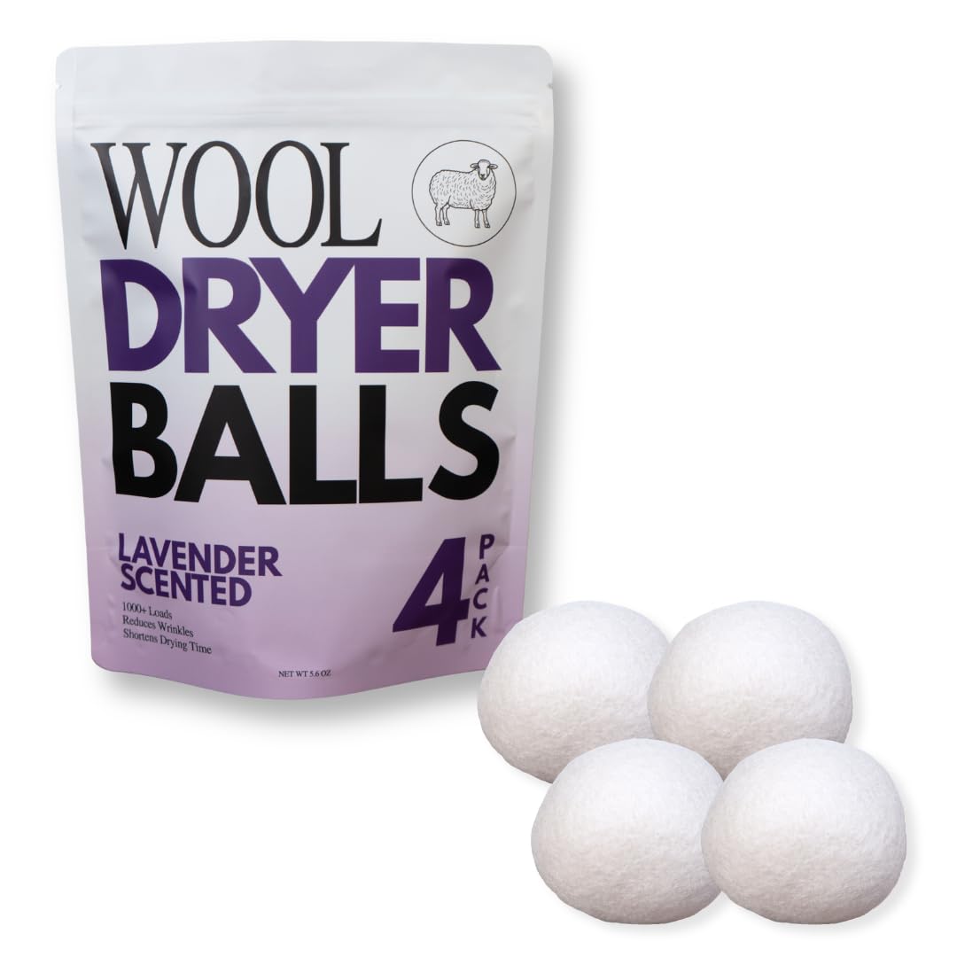 Lavender Scented Wool Dryer Balls (6 Count)