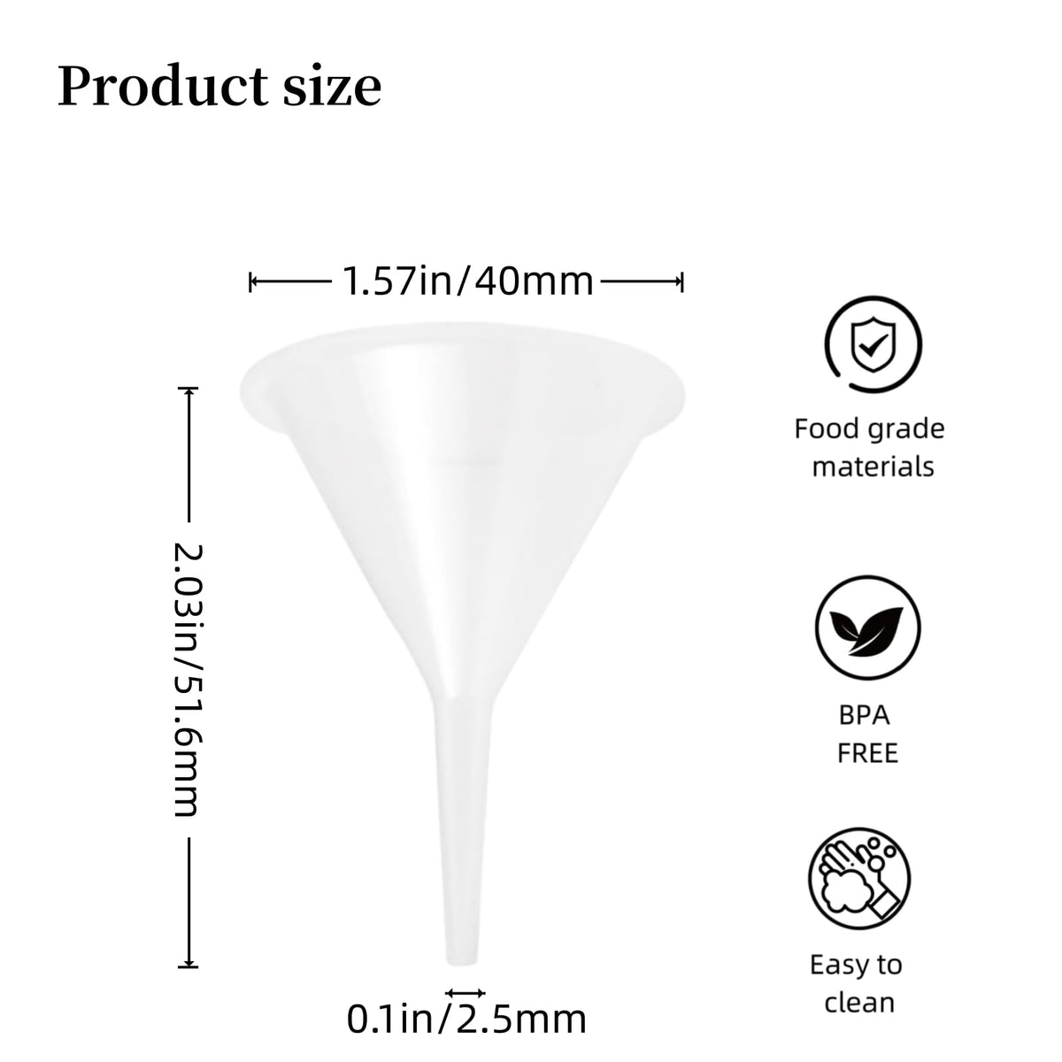 12 Pcs Tiny Funnel & Mini Funnel Narrow Neck for Essential Oils