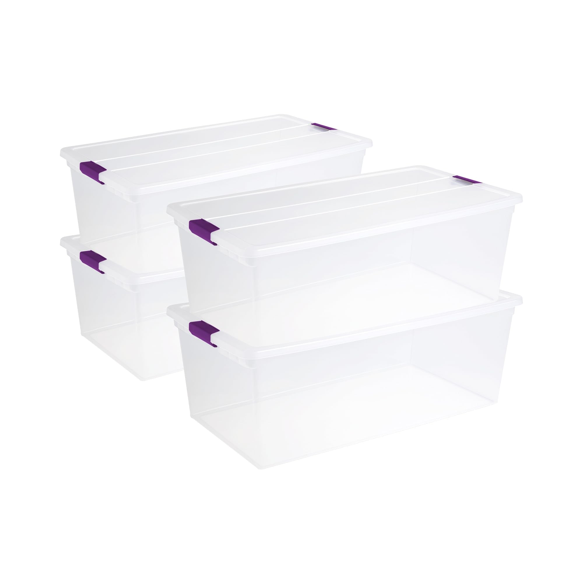 4 Pack 110 Quart ClearView Latch Box (4 Count)