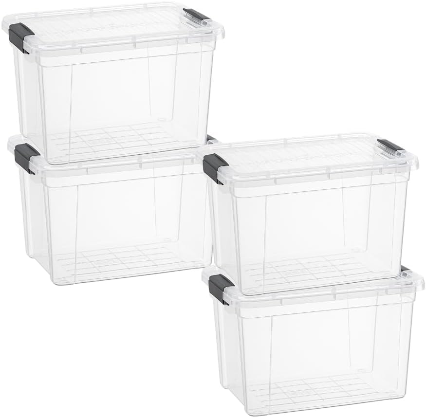 Clear Storage Bins with Lids