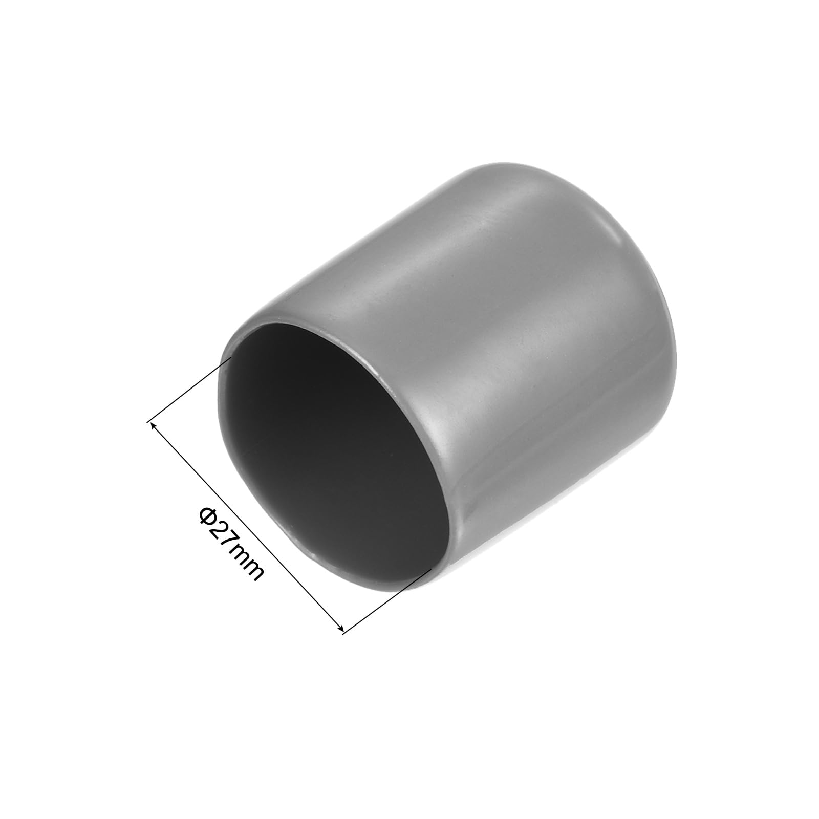20pcs Rubber End Caps Protective Caps 27mm ID Vinyl PVC Round Tube Bolt Cap Cover Screw Thread Protectors