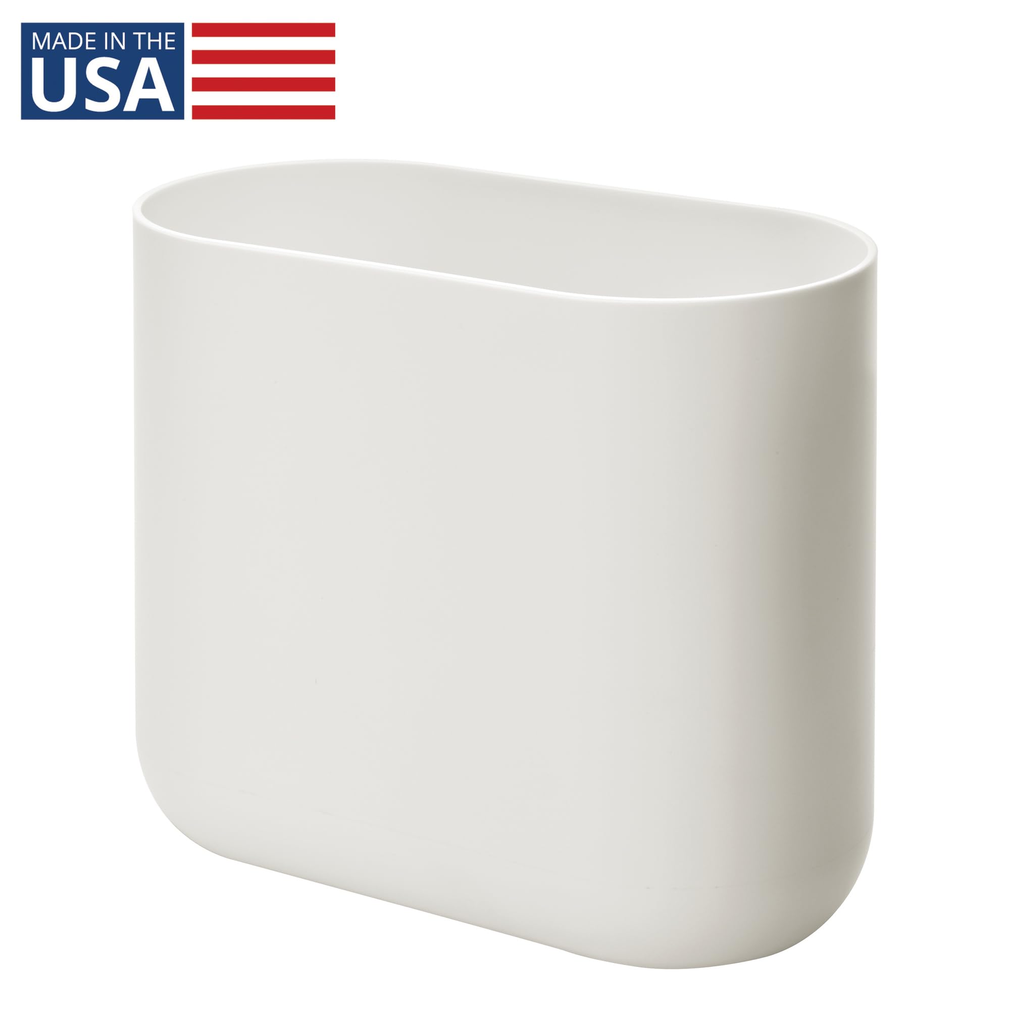 Small Slim Plastic Bathroom Trash Can