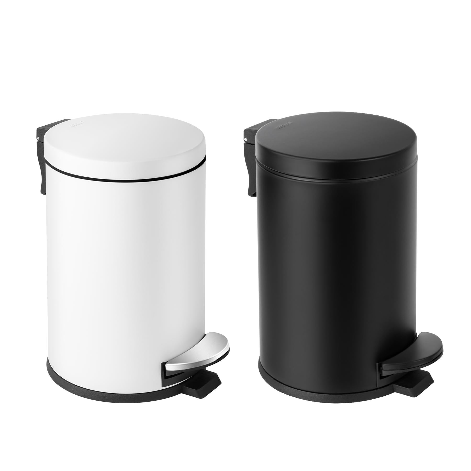 Small Round Bathroom Trash Can with Lid Soft Close