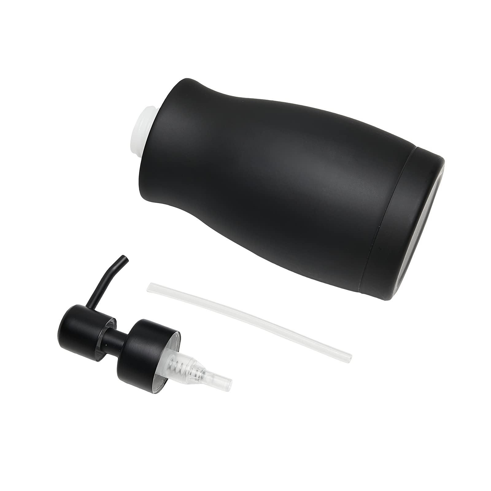 304 Stainless Steel Countertop Black Soap Dispenser Rust Resistant Leak
