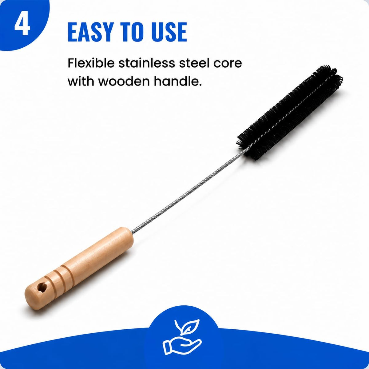 Dryer Lint Brush Vent Cleaner Lint Trap Cleaning Tool Dryer Vent Brush Long Flexible with Wood Handle 27.95 Inches Medium Size for Dryer Vent Cleaning DIY Enthusiasts Homeowners (2 Count)