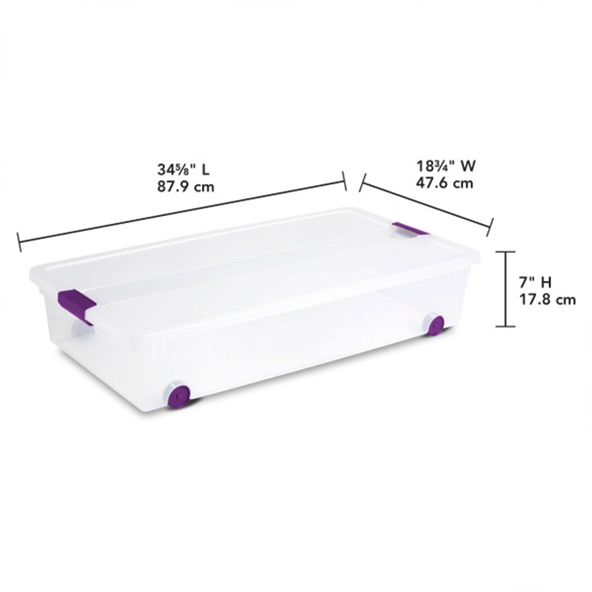 8 Pack 60 Quart ClearView Latch Box (8 Count)