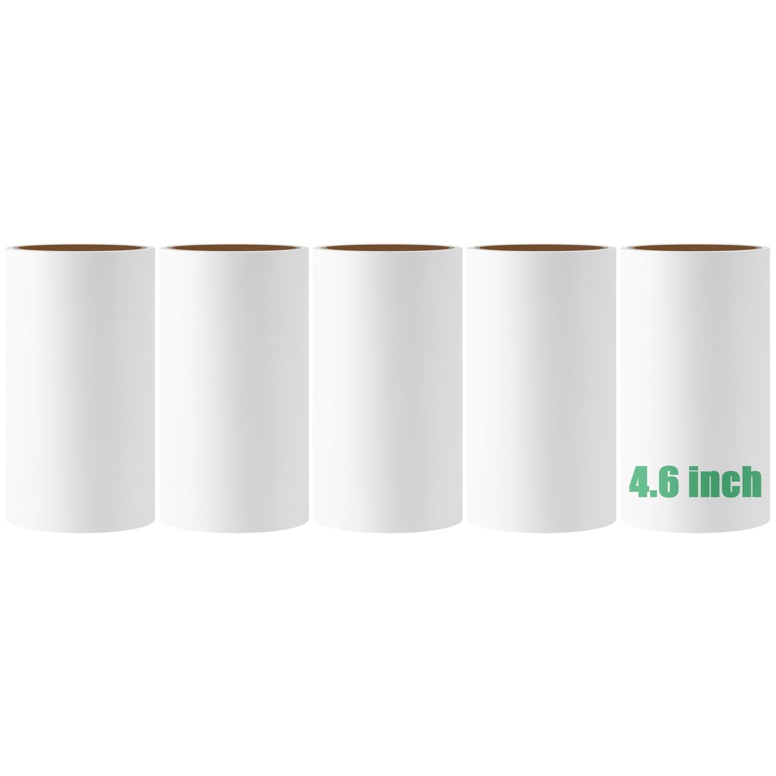 4.6 inch Giant Lint Roller Refills Compatible with Evercare Giant Lint Rollers and T Handle Lint Roller Extreme Stick Pet Hair Remover Adhesive Refills 5 Rolls 60 Sheets per Roll Total 300 Sheets (300 Count)