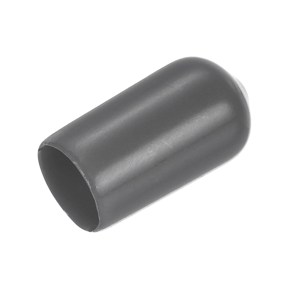 20pcs Rubber End Caps 8mm ID Vinyl PVC Round Tube Bolt Cap Cover Screw Thread Protectors Dark Grey