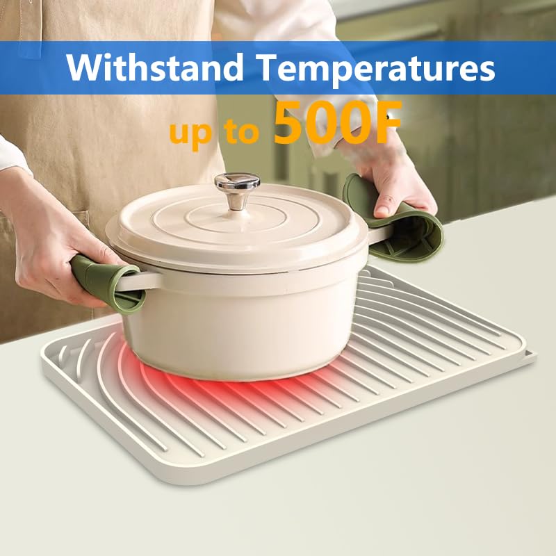 Dish drying mats for kitchen counter